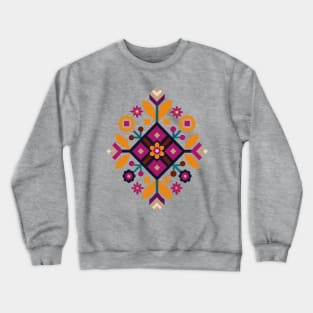 Bulgarian Folk Art Floral Ornament Crewneck Sweatshirt